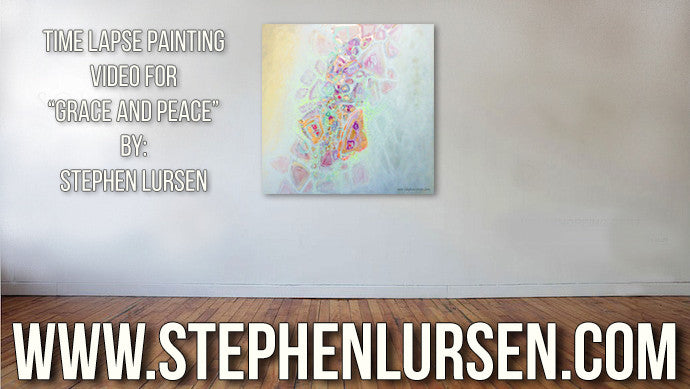 "Grace and Peace" time lapse abstract painting video