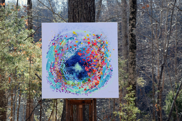 A Lovely Imagination: Original mixed media painting by Stephen Lursen