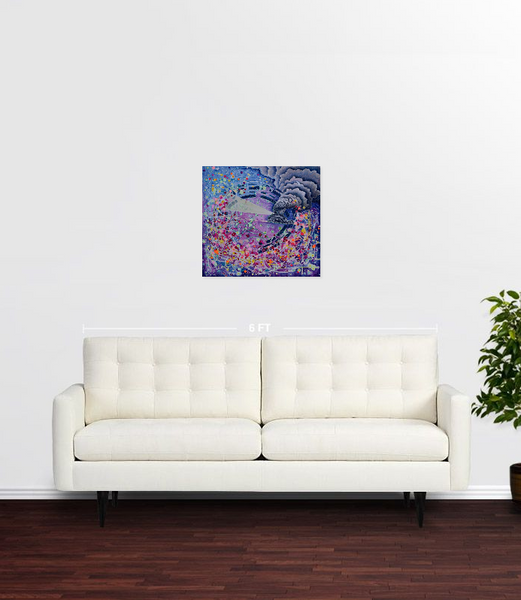 A Miraculous Journey on Tracks of Light - Original Painting by Stephen Lursen