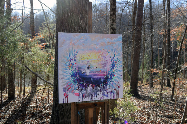 SOLD!!! Flying Lessons - Original painting by Stephen Lursen