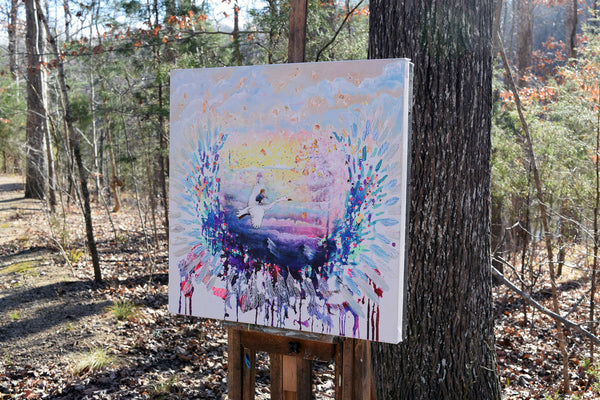 SOLD!!! Flying Lessons - Original painting by Stephen Lursen