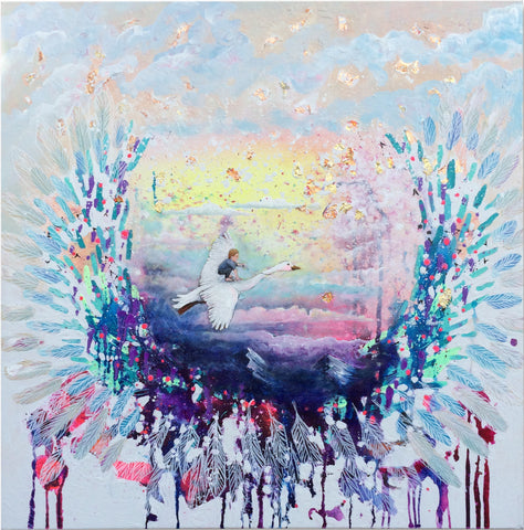 SOLD!!! Flying Lessons - Original painting by Stephen Lursen