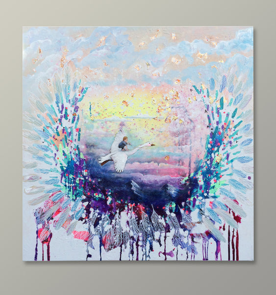 SOLD!!! Flying Lessons - Original painting by Stephen Lursen