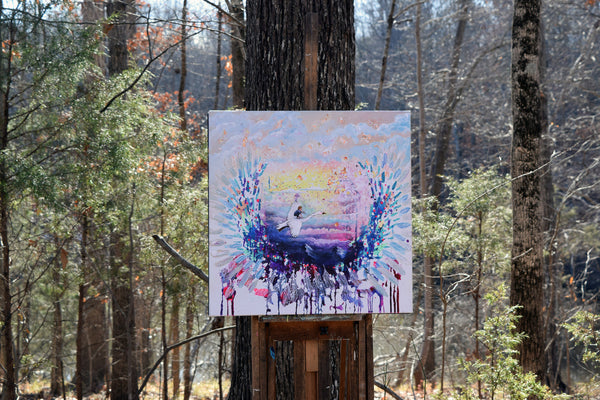 SOLD!!! Flying Lessons - Original painting by Stephen Lursen