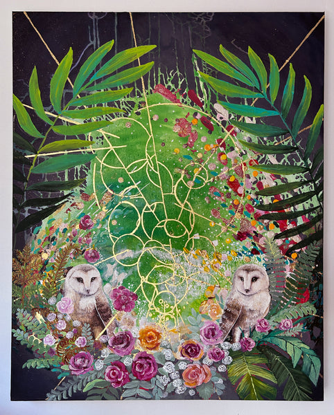 Nesting: Original Mixed Media Painting
