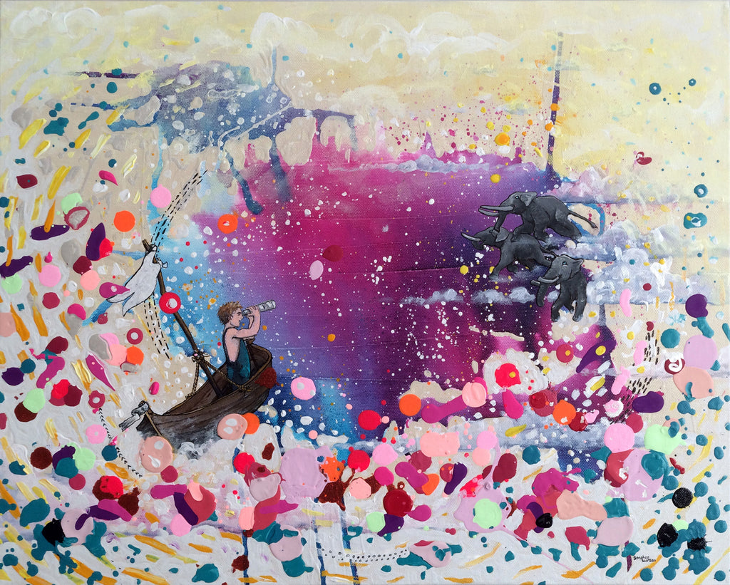 The Day I Called The Sky Elephants - Original Painting by Stephen Lursen