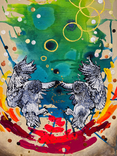 Vigilance: Original Mixed Media Painting