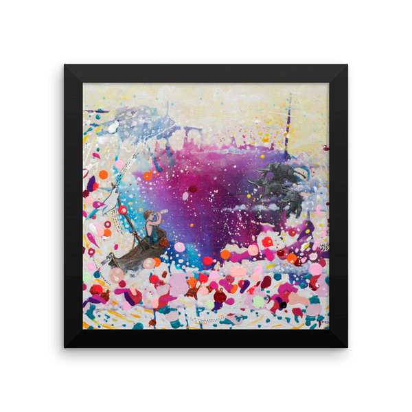 The Day The Sky Elephants Came Fine Art Print: Framed photo paper poster