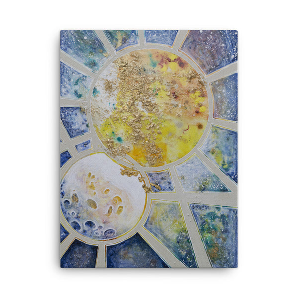 Fine Art Canvas Reproduction: "Sun and Moon"
