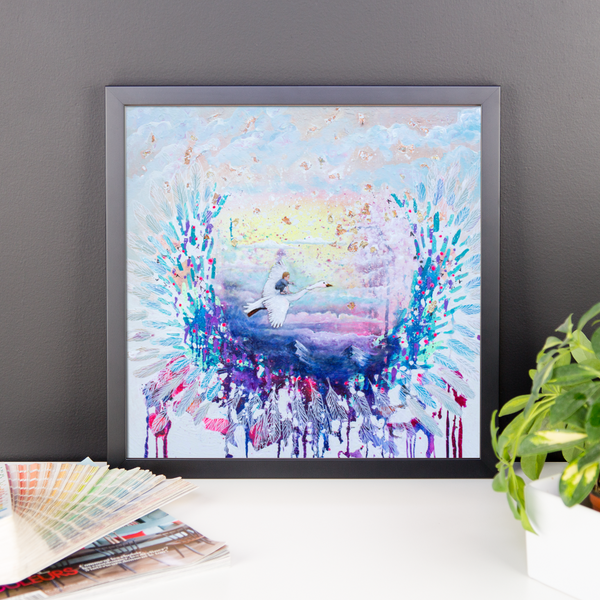 Flying Lessons Fine Art Print: Framed photo paper poster