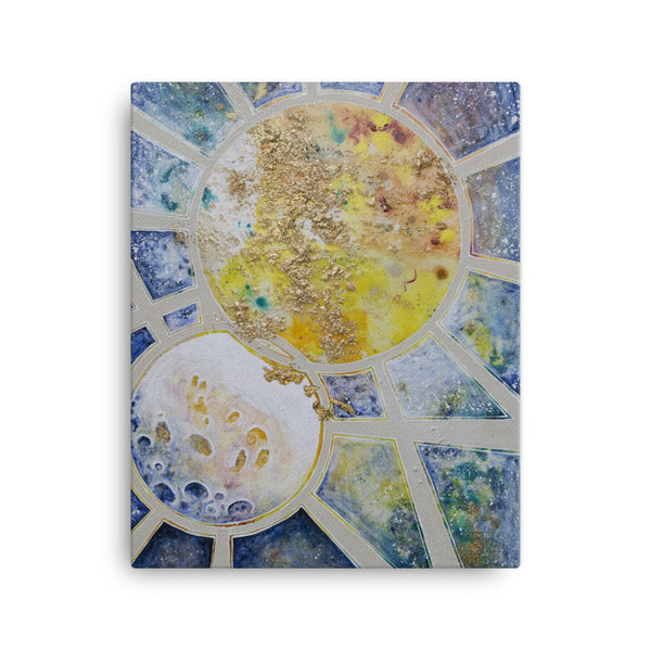 Fine Art Canvas Reproduction: "Sun and Moon"