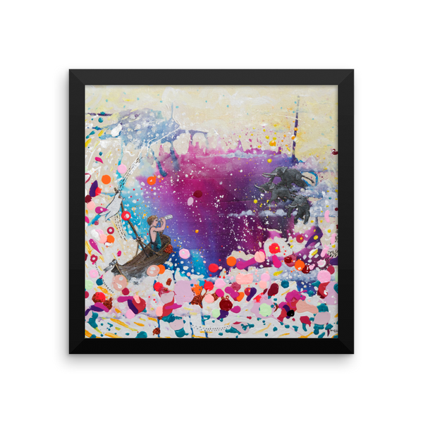 The Day The Sky Elephants Came Fine Art Print: Framed photo paper poster