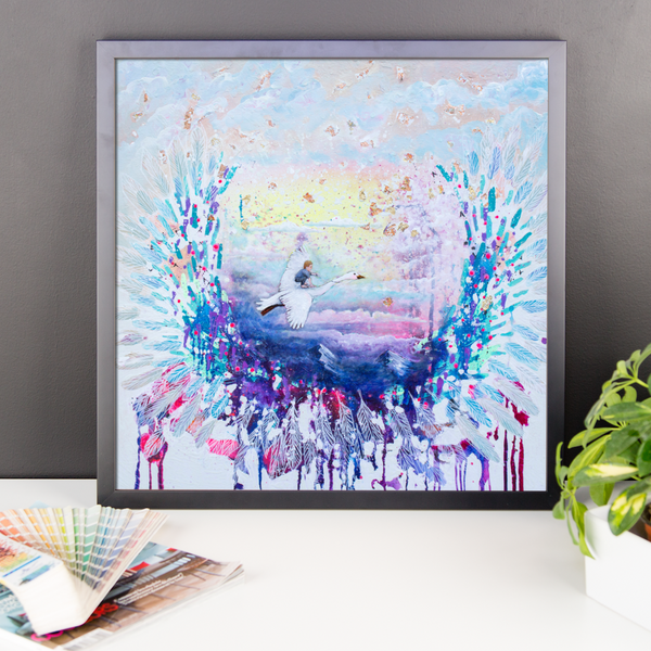 Flying Lessons Fine Art Print: Framed photo paper poster
