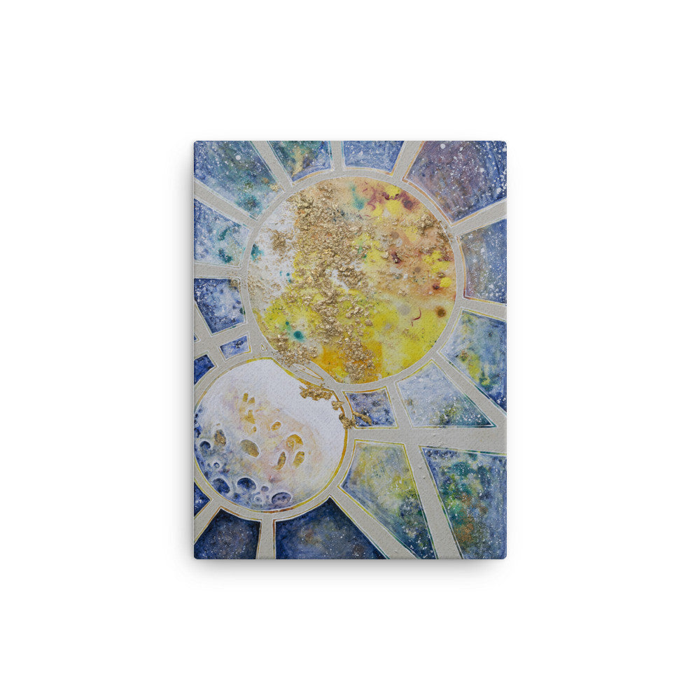 Fine Art Canvas Reproduction: "Sun and Moon"