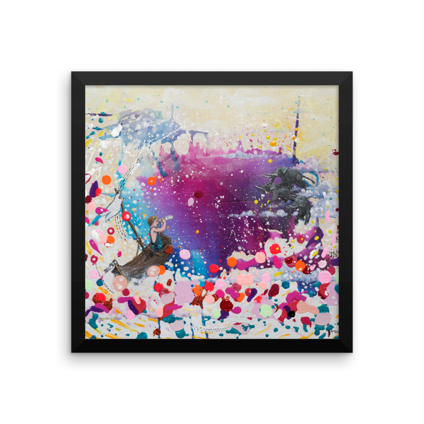 The Day The Sky Elephants Came Fine Art Print: Framed photo paper poster