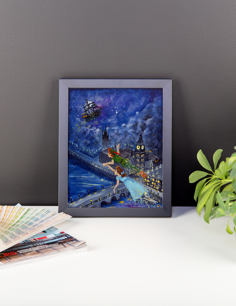 Peter Pan and Wendy Darling Fine Art Print: Framed photo paper poster