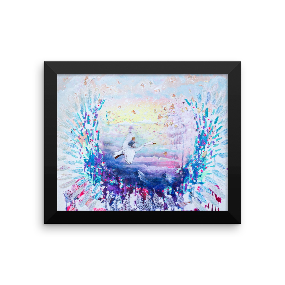Flying Lessons Fine Art Print: Framed photo paper poster