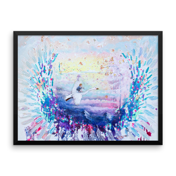 Flying Lessons Fine Art Print: Framed photo paper poster