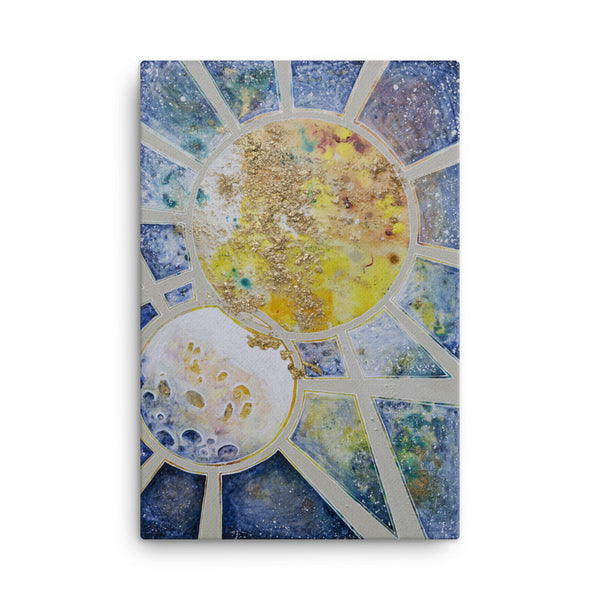 Fine Art Canvas Reproduction: "Sun and Moon"