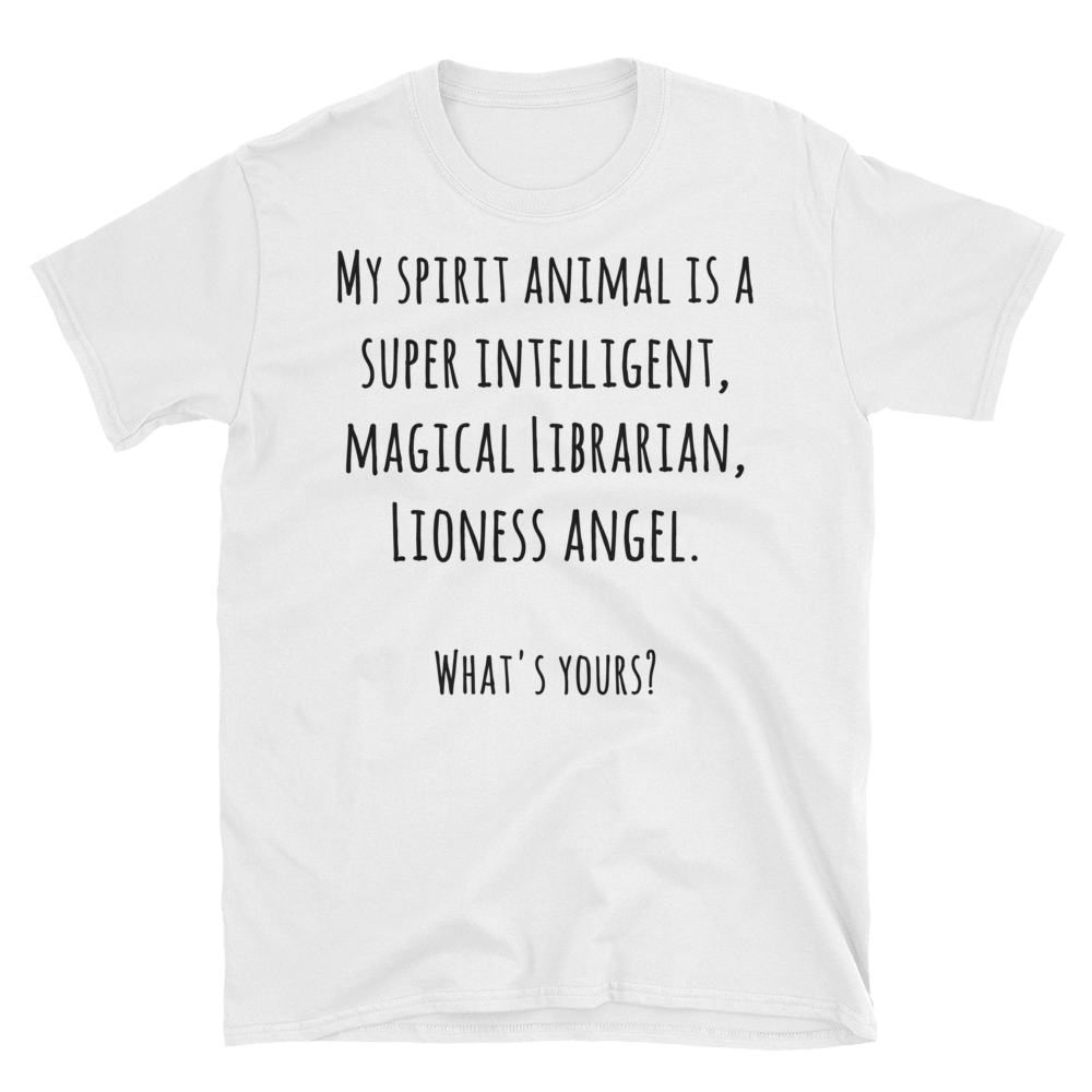 Unisex T-Shirt - super intelligent, magical librarian, lioness angel