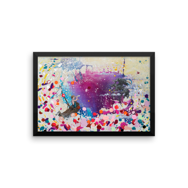 The Day The Sky Elephants Came Fine Art Print: Framed photo paper poster