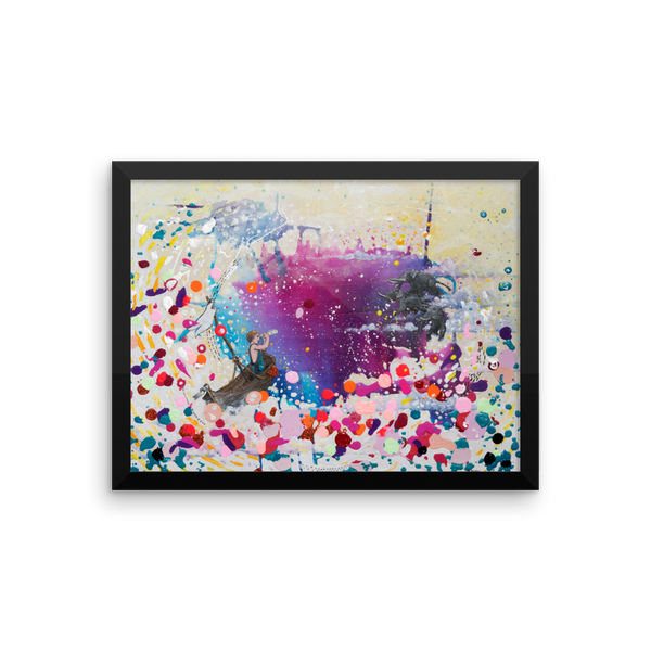 The Day The Sky Elephants Came Fine Art Print: Framed photo paper poster