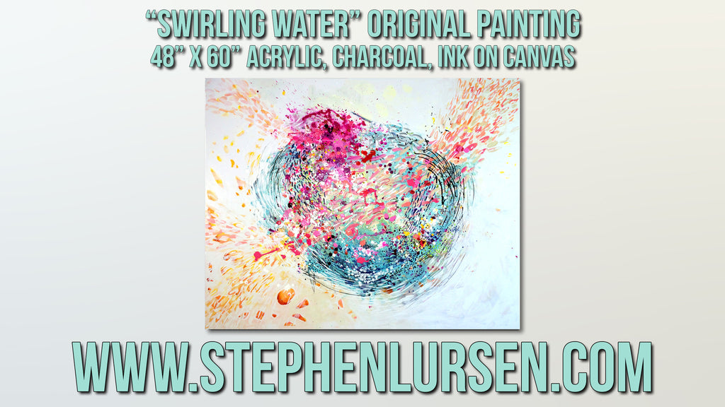 "Swirling Water" A new time lapse painting video