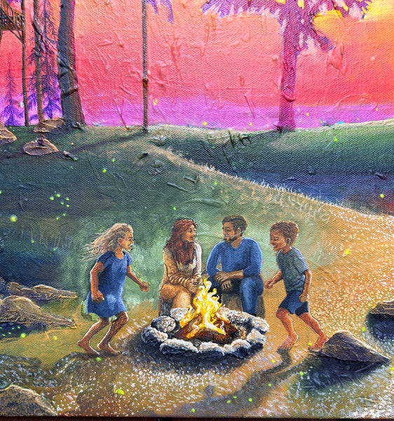 Original Painting: "Under His Light, Into His Rest"