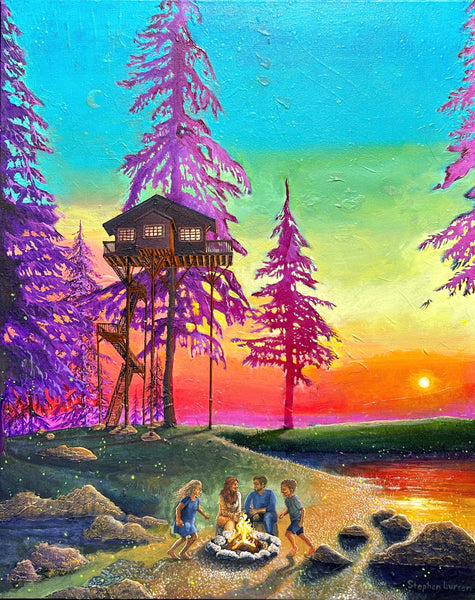 Original Painting: "Under His Light, Into His Rest"