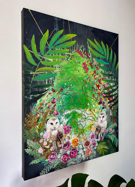 Currently On Display in The North Carolina Museum of Art: Nesting: Original Mixed Media Painting