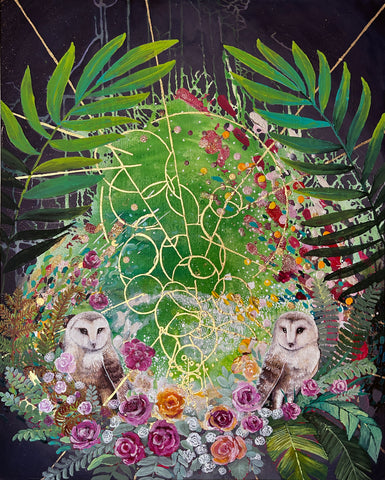 Currently On Display in The North Carolina Museum of Art: Nesting: Original Mixed Media Painting
