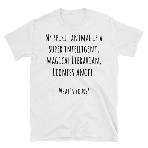 Unisex T-Shirt - super intelligent, magical librarian, lioness angel